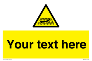 Custom Warning strong river flows